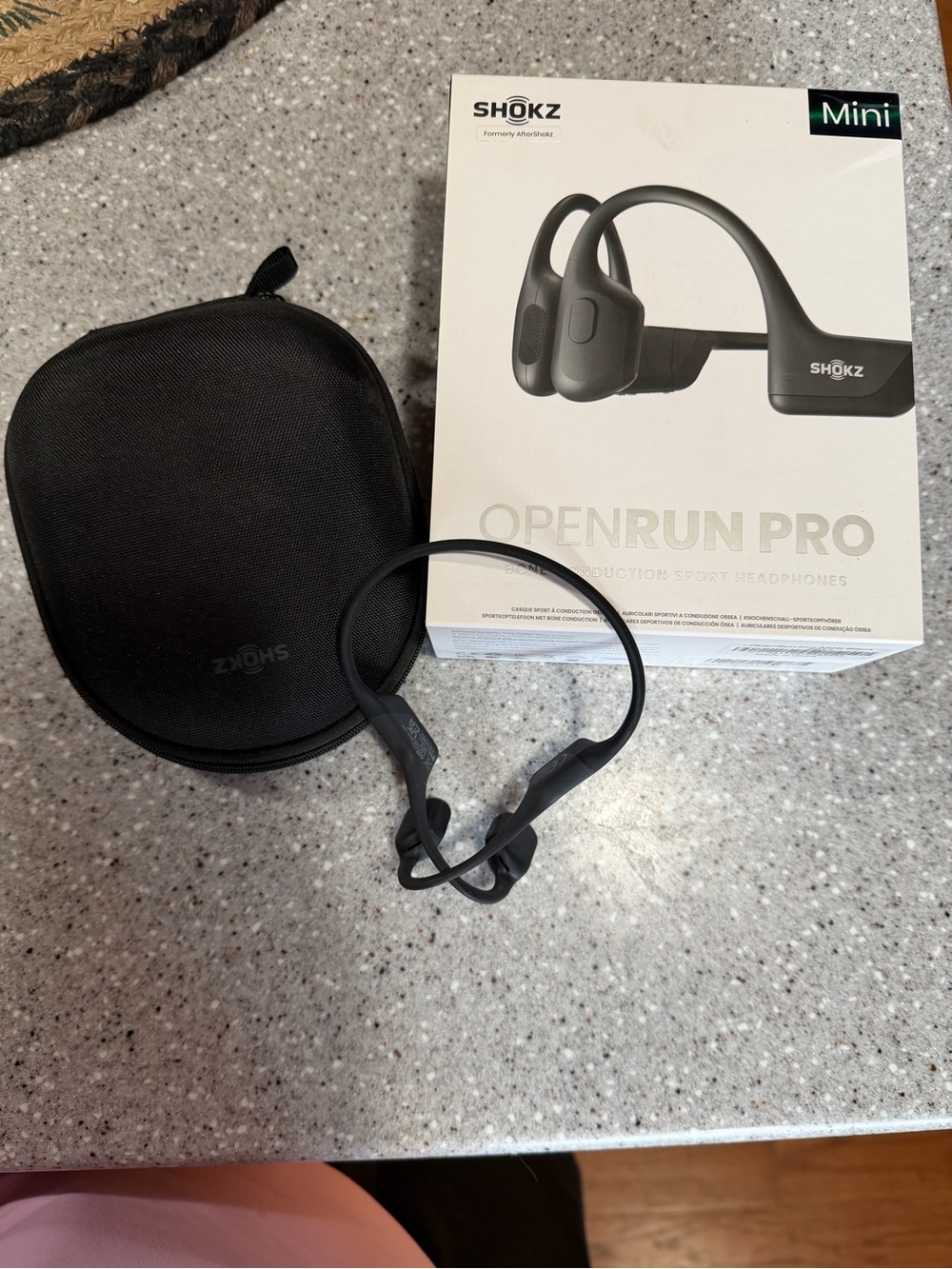Shokz OpenRun Pro Mini On-Ear Bone Conduction Headphones - Black
